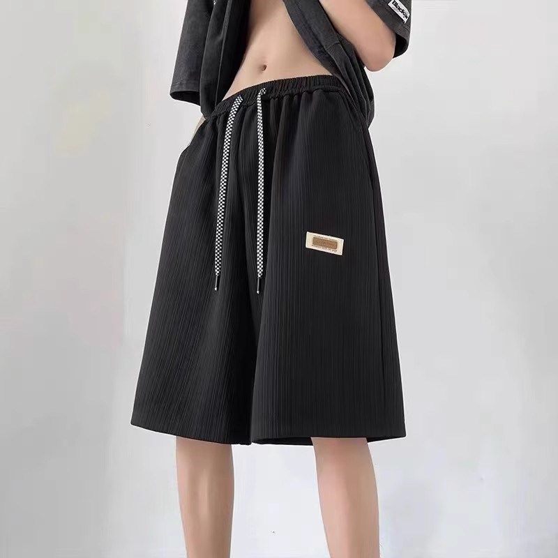 夏季冰丝短裤男生凉感速干运动五分中裤男士宽松百搭休闲沙滩裤子,淘宝优惠券,粉丝福利购,淘宝优惠卷