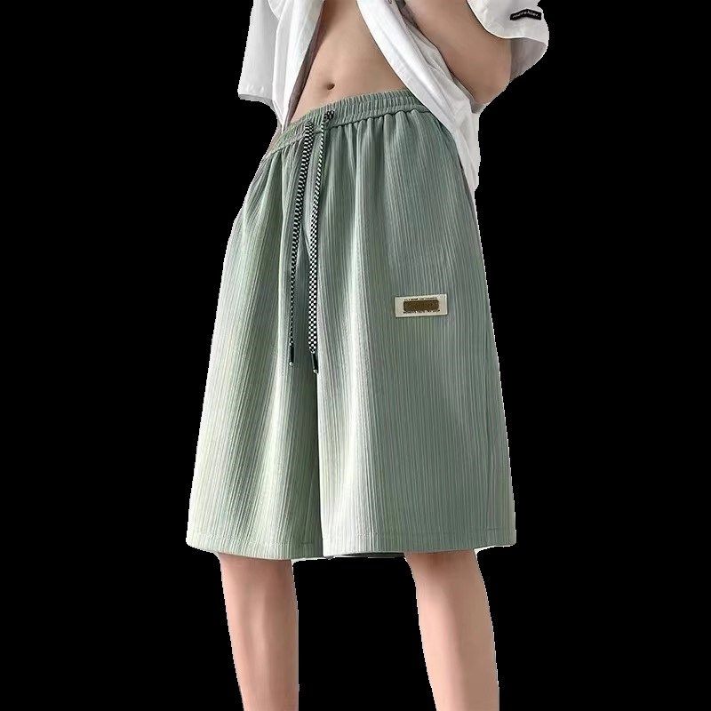 夏季冰丝短裤男生凉感速干运动五分中裤男士宽松百搭休闲沙滩裤子,淘宝优惠券,粉丝福利购,淘宝优惠卷