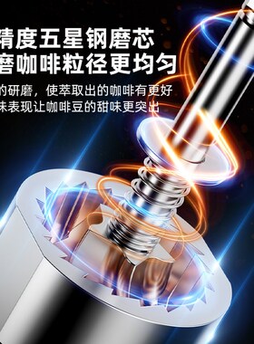 臻米便携电动磨豆机咖啡豆研磨豆机家用小型自动意式磨粉器