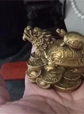 创意龙龟摆件铜子母斗三煞是非壁刀天斩墙角路冲反弓镇宅客厅招财