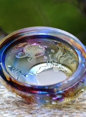 琉璃金玉满堂鱼摆件居家客厅玄关办公装饰乔迁开业商务送礼聚宝盆