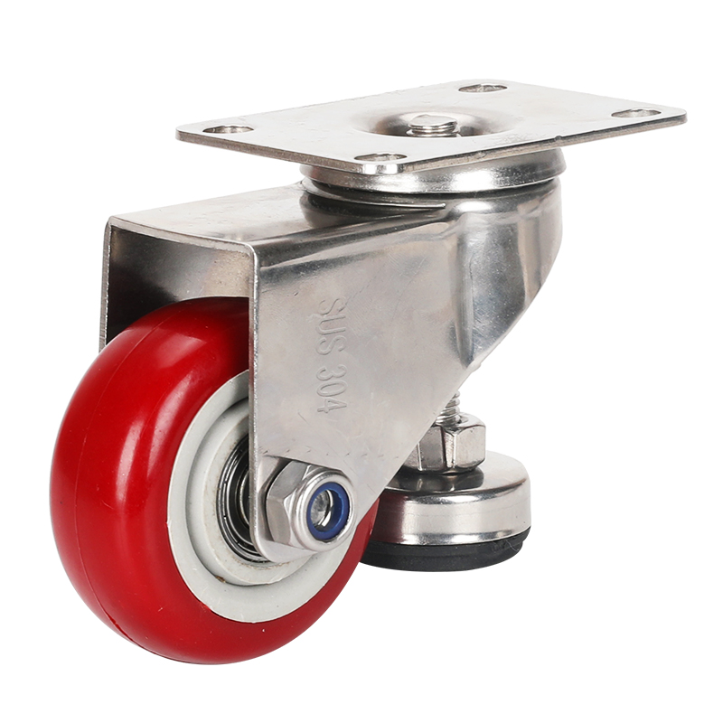 不锈钢水平调节万向轮支撑脚轮2寸3寸4寸304带脚杯滚轮设备调节轮 - 图3