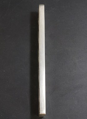 纯铜实心六帝钱镇尺 白铜镀银五帝尺镇纸摆件