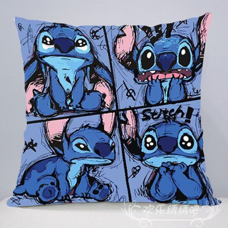 卡通动漫史迪仔十字绣抱枕新款卧室沙发靠垫满绣diy手工制作线绣,淘宝优惠券,粉丝福利购,淘宝优惠卷