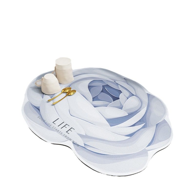 花朵沥水垫厨房吸水免洗台面隔水凉垫碗盘矽藻泥餐垫杯垫吧台垫,淘宝优惠券,粉丝福利购,淘宝优惠卷