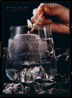 克莱因蓝色星月球香薰蜡烛助眠小众创意浪漫伴手礼盒送女生日礼物