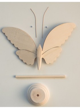 复古怀旧竹木制品平衡蝴蝶饰品家居装饰桌面客厅摆件工艺品送礼物