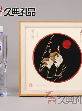 2026马年新年摆件装饰民间工艺品麦秆画麦草画新年礼物中国风礼品