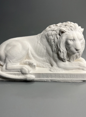 石狮子中式镇宅盆景摆件鱼缸水族造景小号迷你石雕狮子上色石膏像