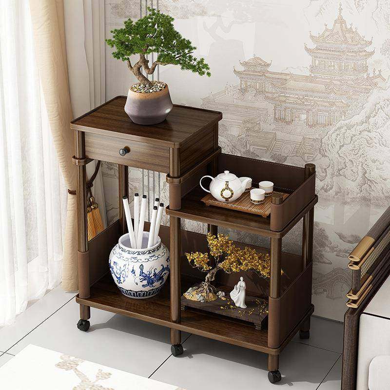 花架客厅落地式实木多层盆栽架吊兰室内简约花几台置物架子新中式,淘宝优惠券,粉丝福利购,淘宝优惠卷