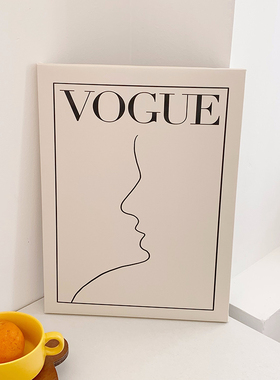 VOGUE北欧艺术小众挂画电视柜摆件抽象线条装饰画背景墙装饰摆台