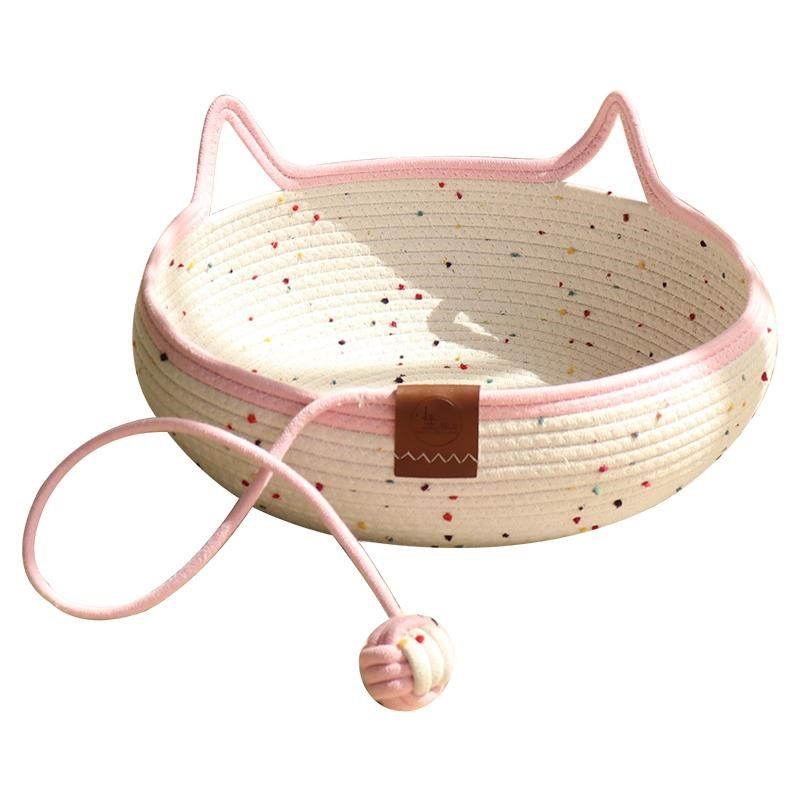 粗麻编织藤编猫窝保暖四季通用猫抓板一体耐抓可水洗宠物窝睡觉窝,淘宝优惠券,粉丝福利购,淘宝优惠卷