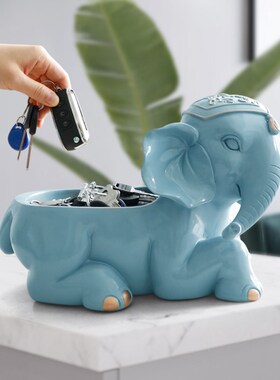 创意进门口玄关放钥匙收纳盒桌面摆件简约北欧首饰收纳架装饰摆设