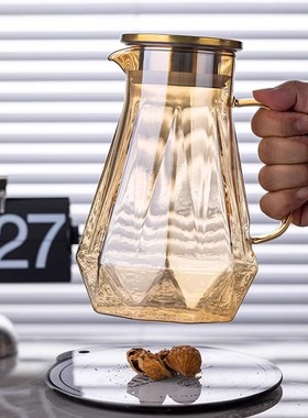 水具摆件大容量冷水壶水具套装耐高温水杯泡茶杯子高档颜值玻璃杯