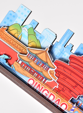 青岛文创五月风栈桥网红打卡地3D模型摆件特色景点纪念品节日礼品