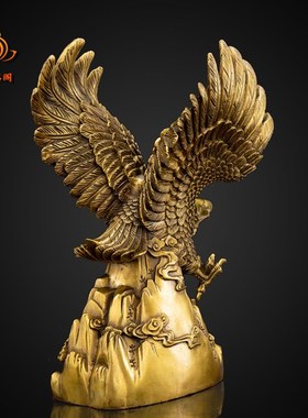纯铜老鹰摆件雄鹰展翅大展宏图客厅办公室礼品大展鸿图鹰工艺品