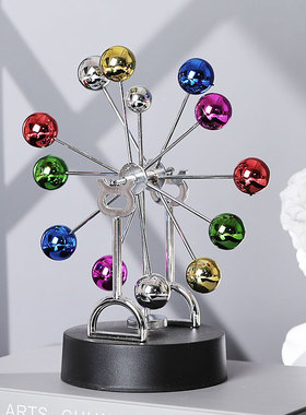 混沌摆件永动机仪牛顿摆球撞球创意磁悬浮物理办公桌面家居装饰品