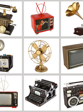 怀旧老式缝纫机模型复古铁艺道具店面摆设橱窗服装店装饰品摆件