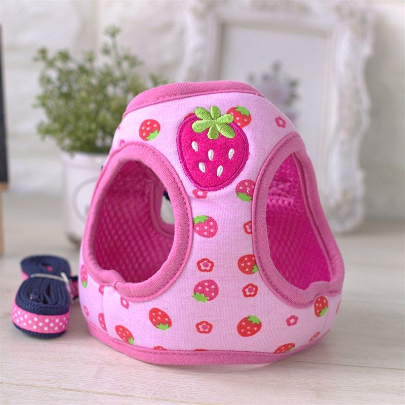 新品 宠物狗狗猫咪小狗满印卡通胸背保护型背心牵引带胸背牵引绳,淘宝优惠券,粉丝福利购,淘宝优惠卷