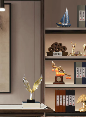 新中式客厅办公室酒柜玄关高端大气摆件轻奢工艺品装饰品摆件