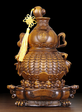 招财存钱罐葫芦摆件储存罐添福纳财聚财福禄中式家居玄关床头装饰