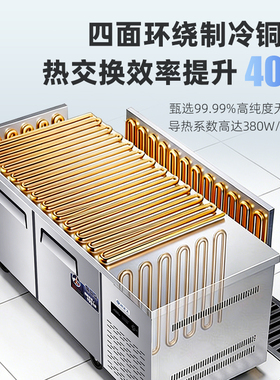 冷藏工作台冰柜商用不锈钢厨房平冷保鲜柜卧式冷冻柜冰箱操作台