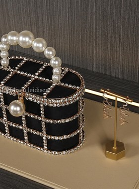 轻奢样板房衣帽间飘窗摆件软装包包托盘展厅软装样板间衣柜装饰品