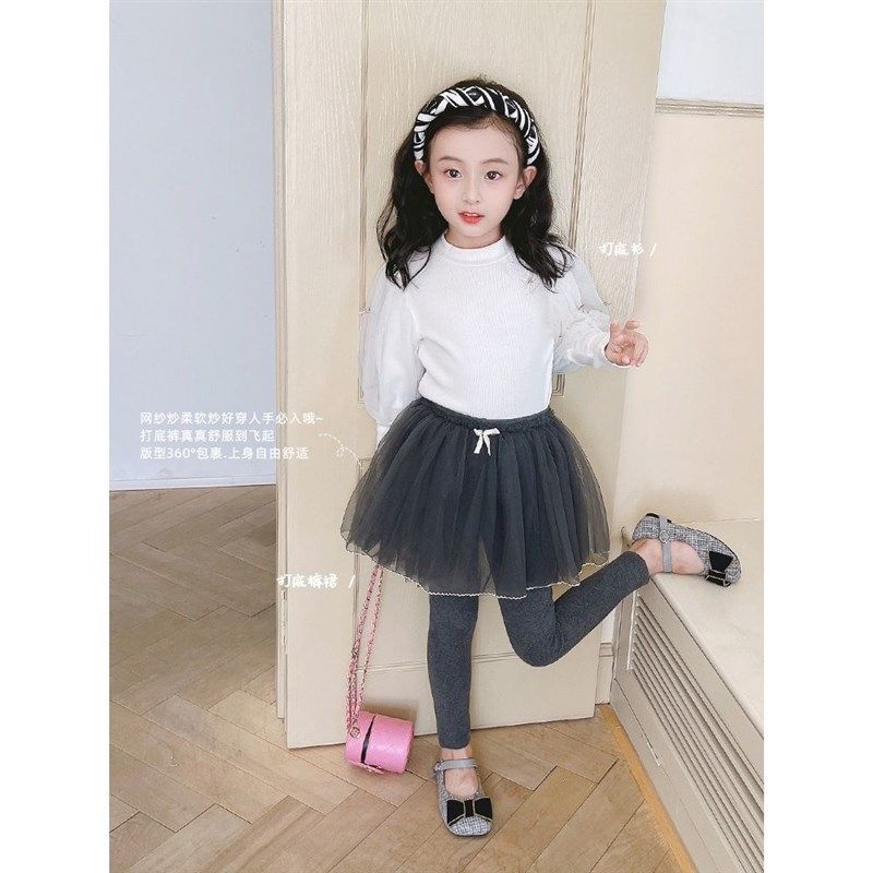 女童打底裤裤裙裙裤假两件薄款秋装2024新款裤子儿童外穿女孩春秋,淘宝优惠券,粉丝福利购,淘宝优惠卷