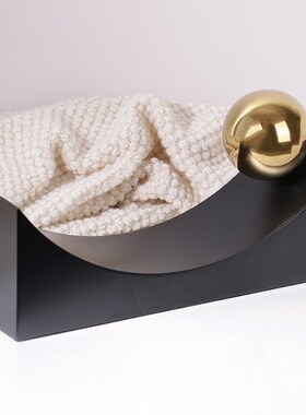 滚动球定格摆件金属工艺品样板房书柜装饰电视柜几何艺术摆设创意