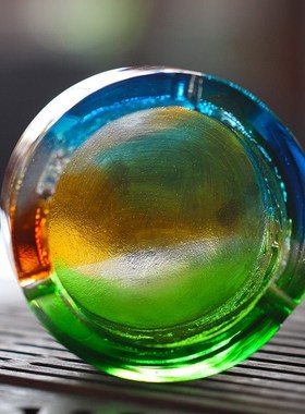 琉璃圆龙烟灰缸居家客厅茶几办公桌面摆放装饰送礼工艺礼品摆件