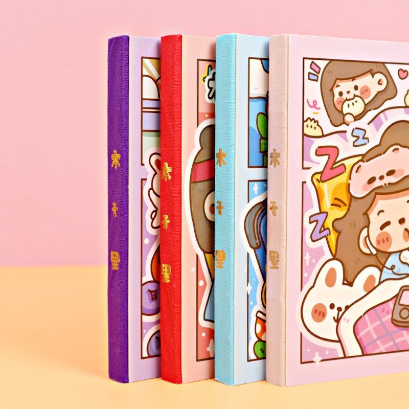 木子里方方本可爱卡通手账本方格本小学生女生本子笔记本定页本,淘宝优惠券,粉丝福利购,淘宝优惠卷