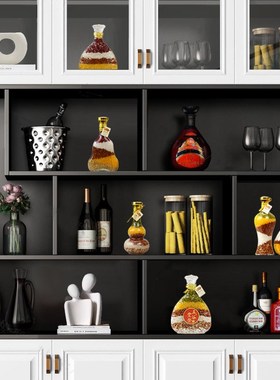 五谷丰登酒柜装饰品摆件乔迁之喜客厅餐厅招财杂粮入宅进新房摆设