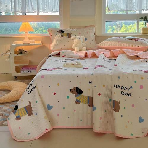 新款冬季亲肤舒适保暖全棉印花双面床盖单件纯棉床单榻榻米炕盖垫 - 图2