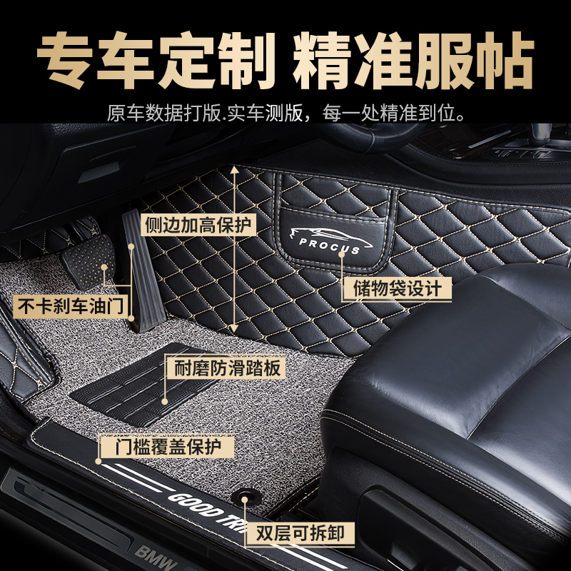 全包围汽车脚垫地毯适用北汽ex360专用新能源EX全包ex260车Z ex20 - 图1