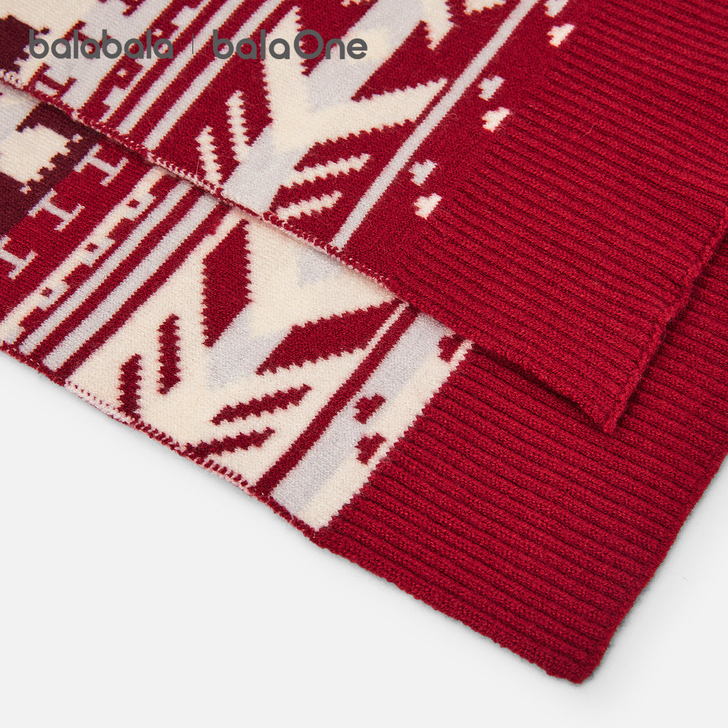 巴拉巴拉balaOne儿童围巾女童提花图案舒适保暖2025新款新年时尚,淘宝优惠券,粉丝福利购,淘宝优惠卷