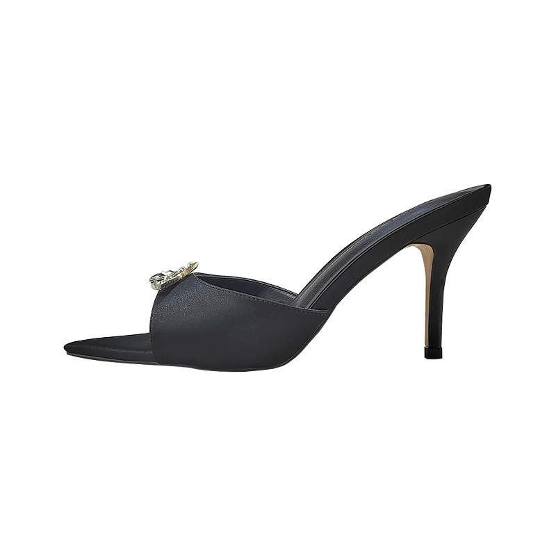 高跟鞋女2023夏季新款凉拖鞋外穿细跟水钻尖头羊皮仙女风露趾凉鞋,淘宝优惠券,粉丝福利购,淘宝优惠卷