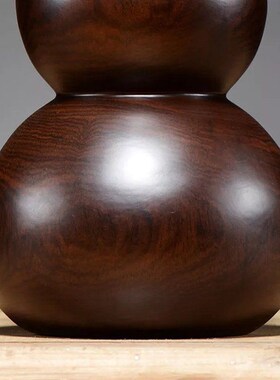 黑檀木雕葫芦摆件l红木葫芦工艺品实木雕刻福禄家居装饰品手把件