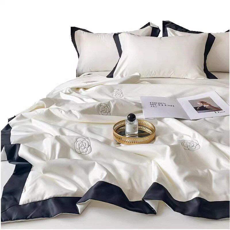 夏季凉感冰丝夏凉被四件套春秋薄款高级感空调被夏被子宿舍可机洗,淘宝优惠券,粉丝福利购,淘宝优惠卷