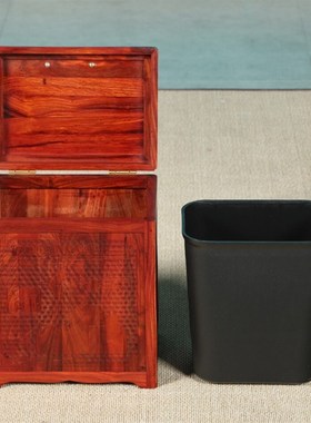 非洲小叶紫g檀环保垃圾桶红木配红木家具茶桌