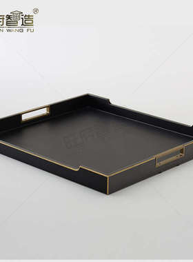 收纳果盘中式摆托盘盘盘茶几木质玄关钥匙新客厅长方形家用实木