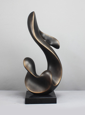 抽象雕塑摆件轻奢艺术品摆设玻璃钢软装饰品家居样板房.售楼处陈