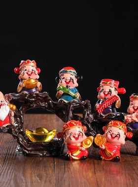 五福财神爷摆件创意办公室装饰品玄关电视柜店铺开业乔迁招财礼37