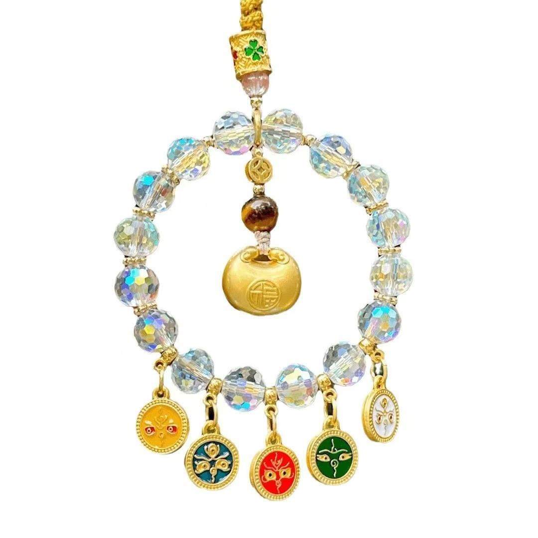 新款五路财神爆闪新中式国风包挂 小金陀汽车挂件男女通用高级,淘宝优惠券,粉丝福利购,淘宝优惠卷