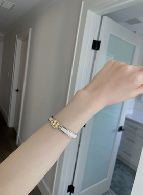 重工定制猪鼻子经典欧美时尚轻奢窄版简约ins高级感小众手镯