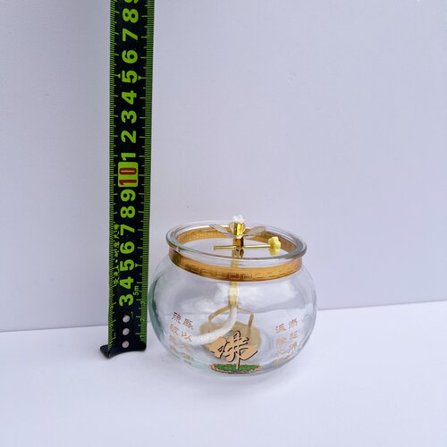 大容量佛字环保酥油灯杯七星灯可调节火苗家用寺庙用2天佛灯 - 图1
