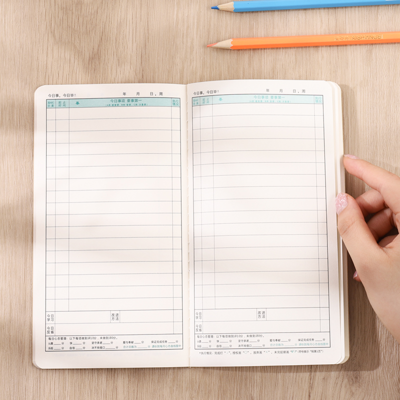 每日要事日程计划本便携五项管理行动日志记事本A6时间效率管理手 - 图1