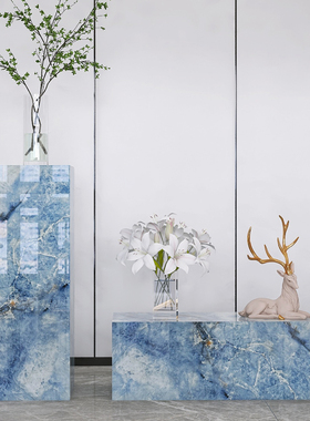 大理石石墩摆件雕塑底座摆台酒店商场样品屋展示中心定制落地花架