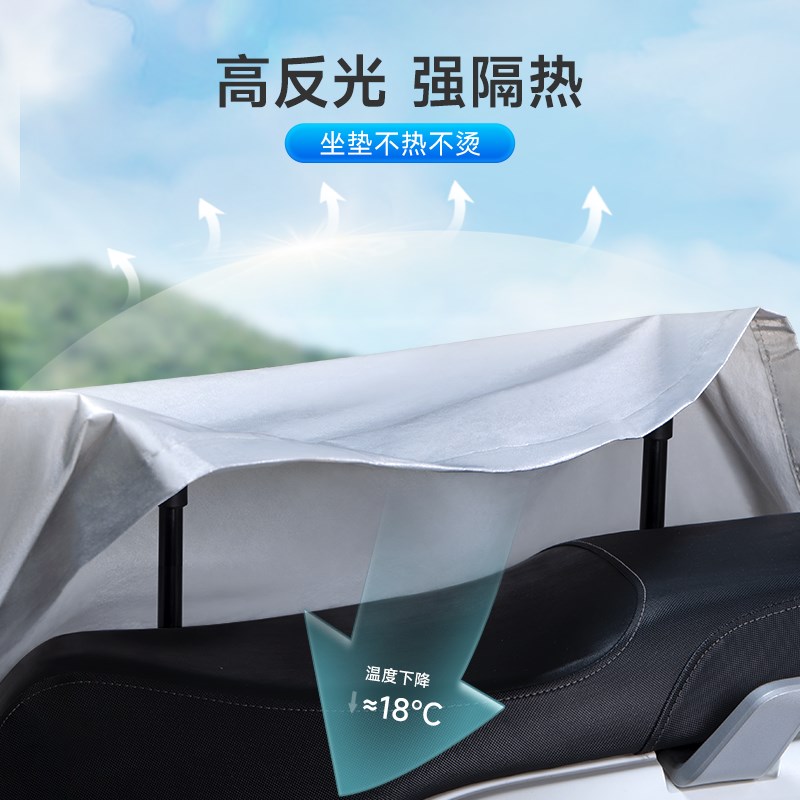 电动电瓶车防晒罩防雨罩踏板摩托车防尘车罩加厚防水全罩车衣罩遮 - 图1
