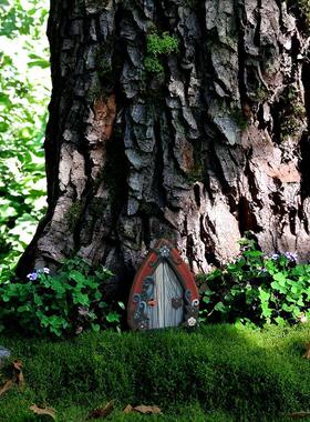 农庄精灵门童话屋工艺品装饰摆件 家居客厅柜台创意氛围布置小门