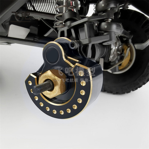 TRAXXAS TRX4 TRX6桥边黄铜配重块 齿轮箱盖加重块 前后外盖 - 图0